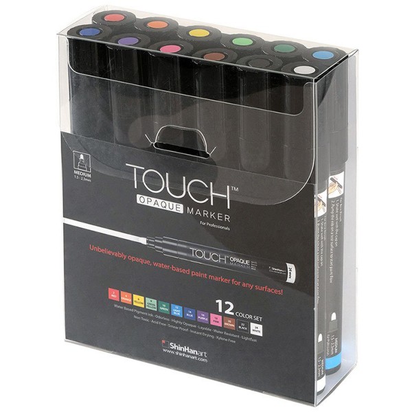 Touch "Opaque Marker 12er Set" - Medium (1,5-2,3mm)