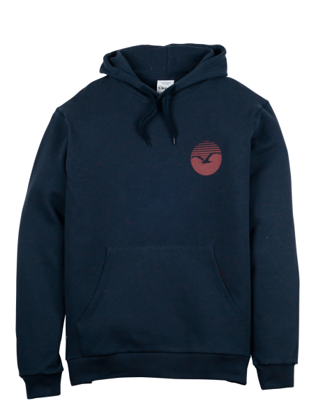 Cleptomanicx Hoodie "Flamed" Dark Navy