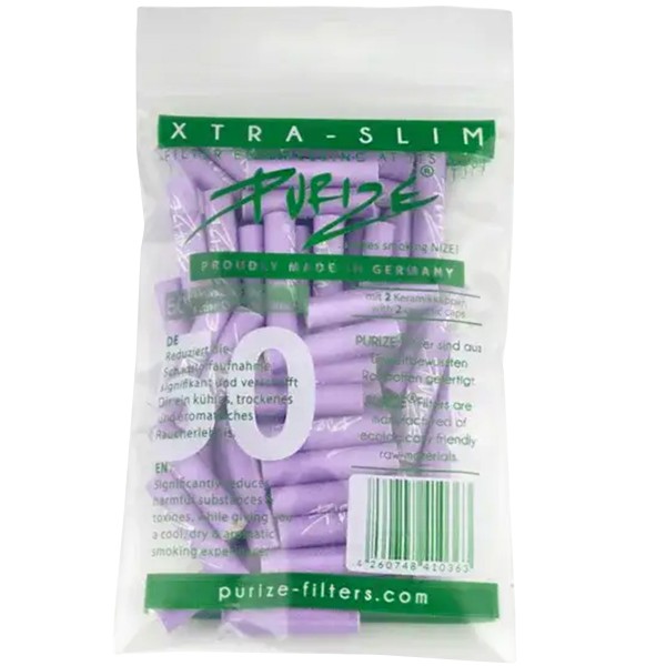 Purize Aktivkohlefilter "XTRA Slim Size 50er Pack" - Lila