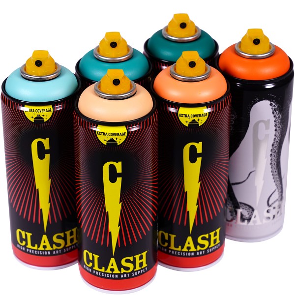 Clash "Paint Multi Color Sixpack Hot Malachite Tones" (6x400ml)