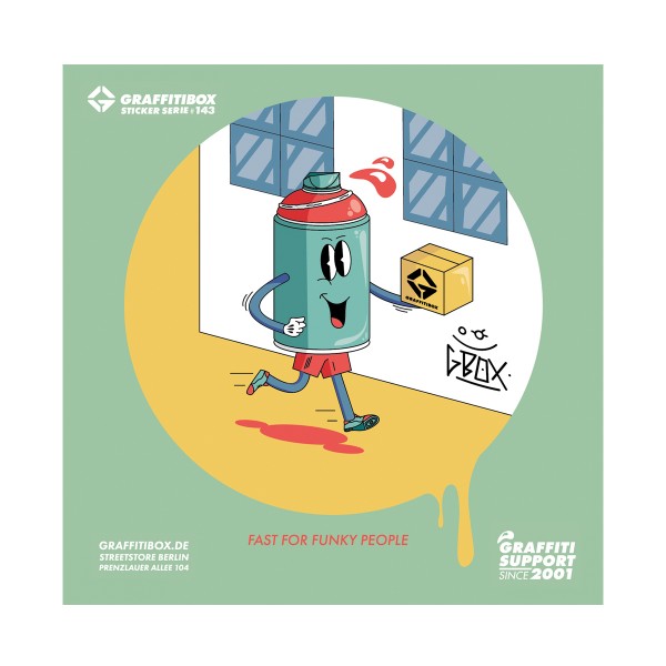 Super Deal "FAST FOR FUNKY PEOPLE" Gbox Sticker Serie #143 (10x10cm)