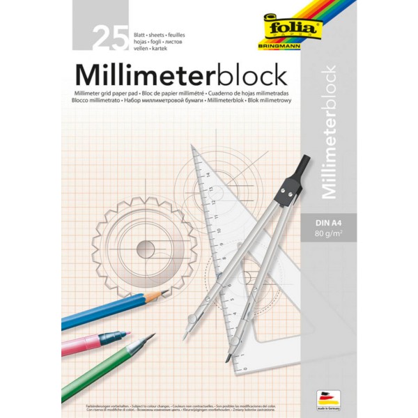 Folia "Millimeterblock" A4 (25 Blatt)