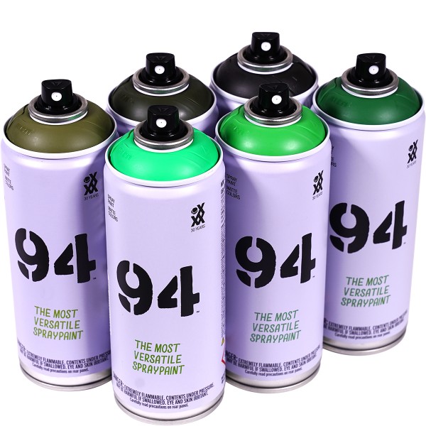 MTN 94 "Multi Color Sixpack - Dark & Shiny Green Tones" (6x400ml)