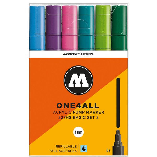Molotow "227HS" One4all 6er Marker Set (4mm) - Basic 2