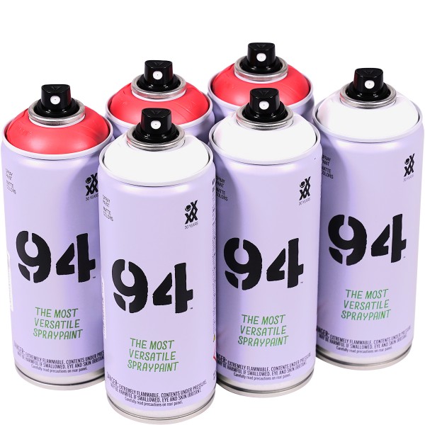 MTN 94 "Sixpack - White + Fever Red RV-3017" (6x400ml)