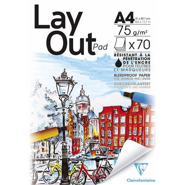 Clairefontaine "Layoutblock" - A4 (70 Blatt)