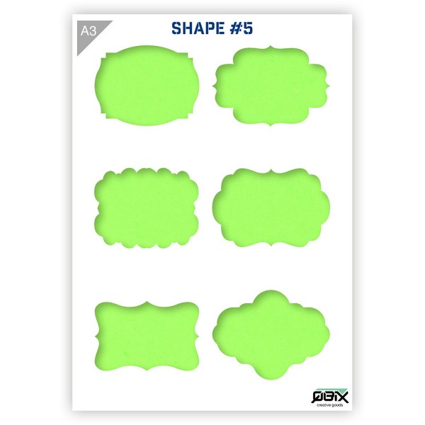 Plastikschablone "Shapes #5 - Ornaments" A3