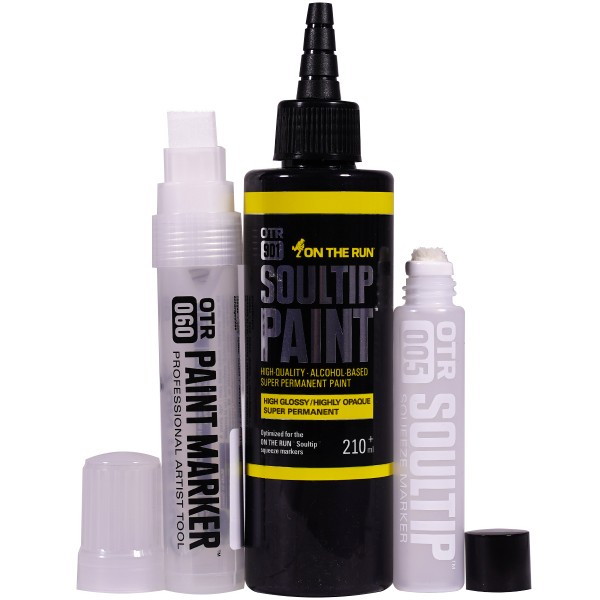 OTR.901 "Soultip Paint (210ml)" + Empty Marker 3er Set - Black