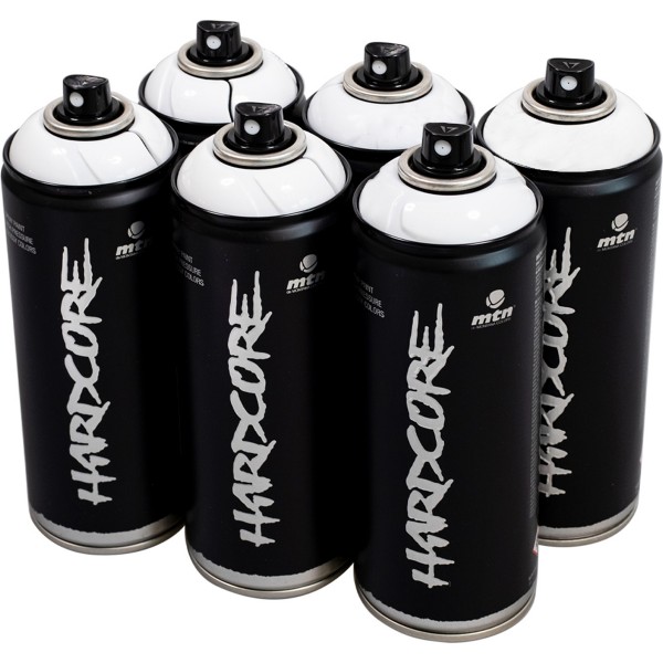 MTN Hardcore 2 "One Color Sixpack - White Satin" (6x400ml)