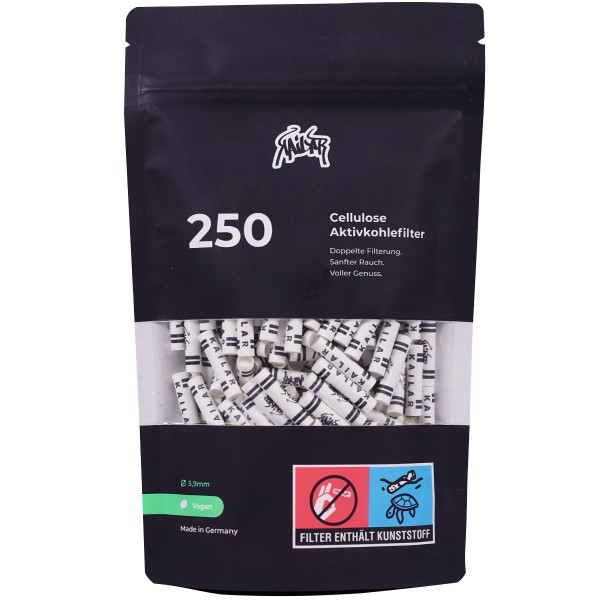 Kailar Aktivkohlefilter "Cellulose Slim Size 250er Pack" - White