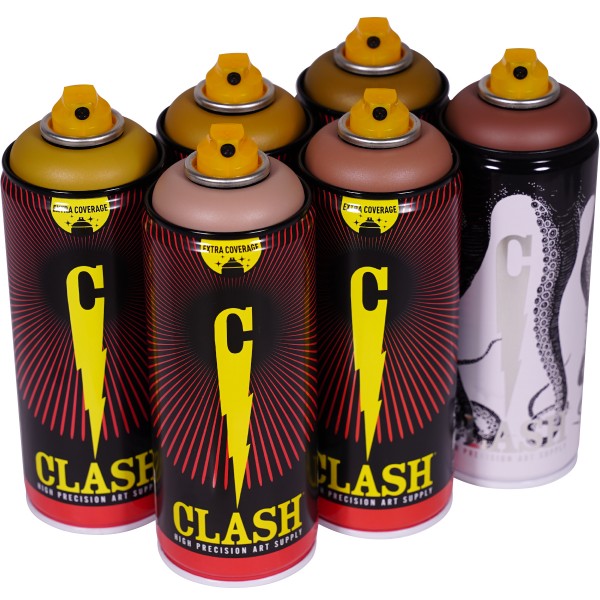 Clash "Paint Multi Color Sixpack Puke Tones" (6x400ml)