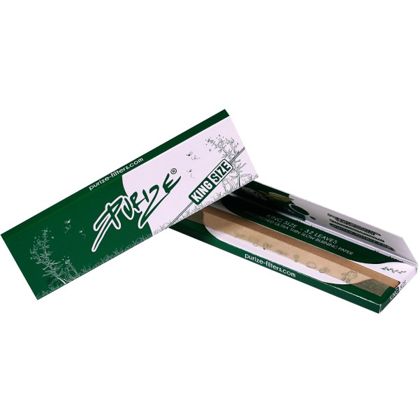 Purize Papers "King Size Slim Wide Papers Unbleached" - 32 Blättchen