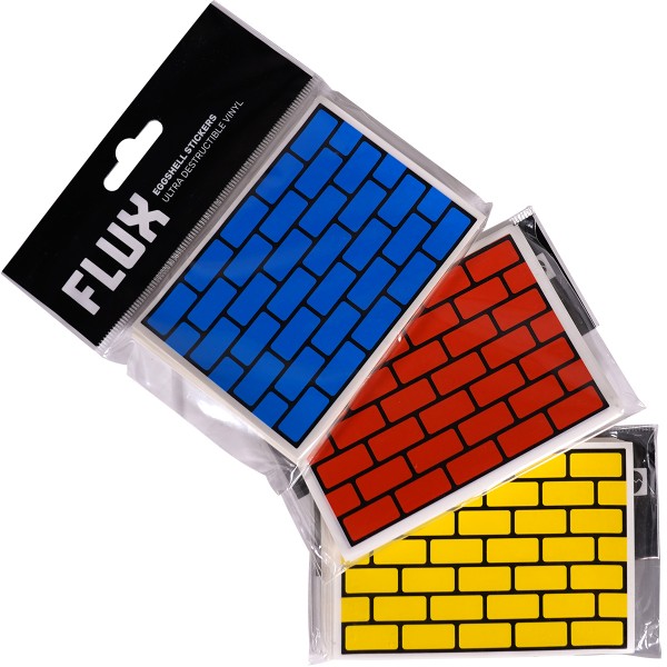 Flux "Eggshell Stickers" Bricks 3er Set Blue, Orange & Yellow (7x10cm)