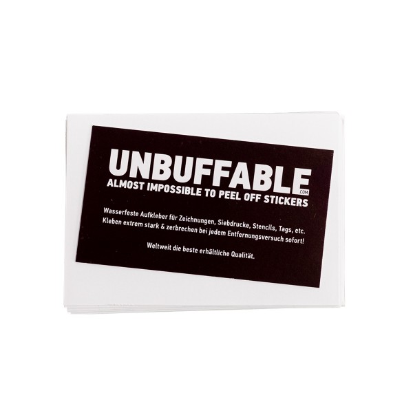 Stickerpack "Unbuffable Sticker - S (7x10cm)" (12 Stk.)