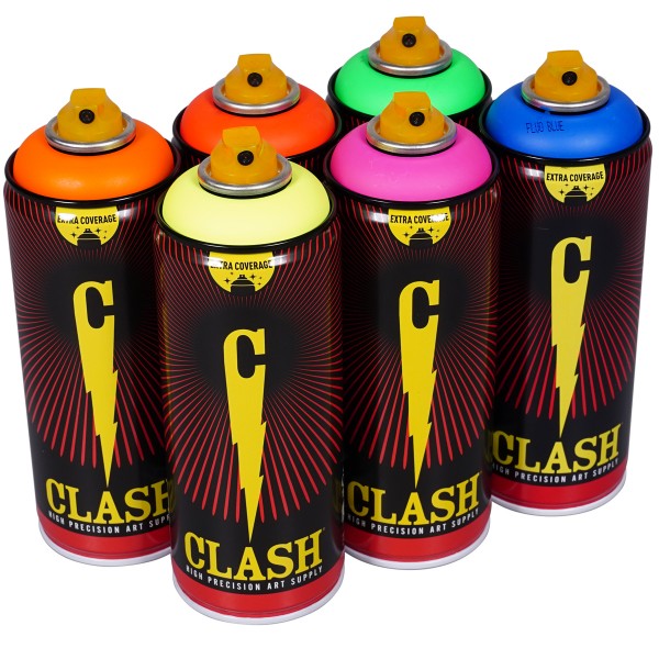 Clash "Fluor Sixpack #9 - BUNT" (6x400ml)