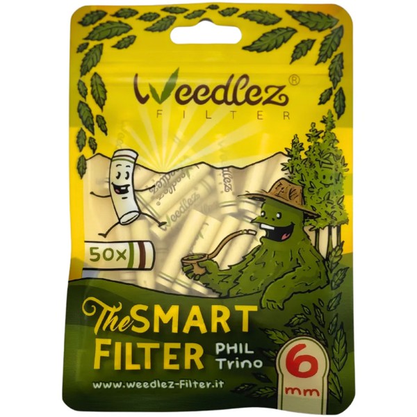 Weedlez Aktivkohlefilter "Phil Trino 50er Pack" - Classic (6mm)