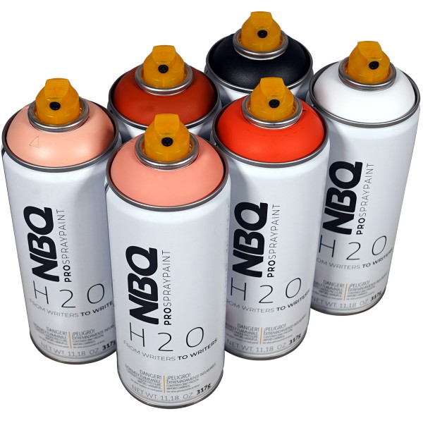 NBQ "H2O" Water Based Sixpack Orange (6x400ml)