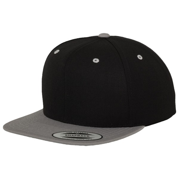 Flexfit "Classic 5 Panel Snapback" - Black/Silver