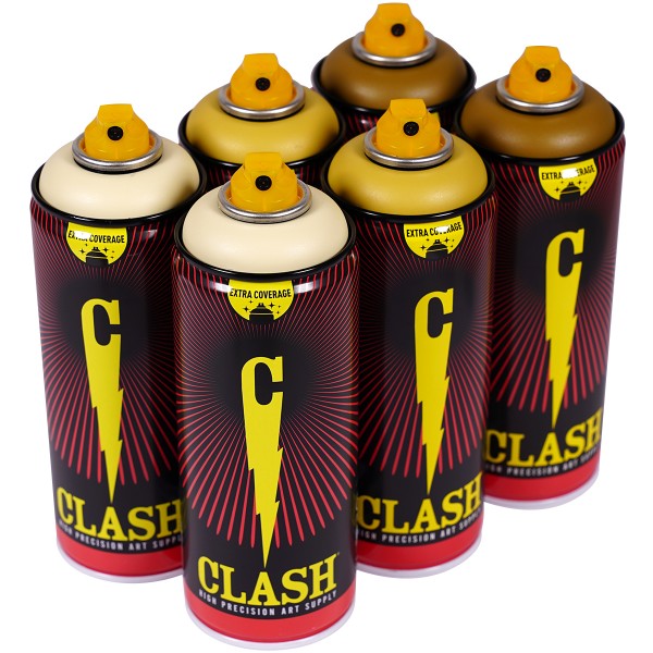 Clash "Paint Multi Color Sixpack Sand Tones" (6x400ml)