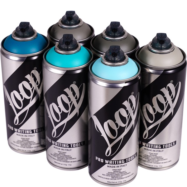 Loop "Multi Color Sixpack - Aqua Grey Tones" (6x400ml)