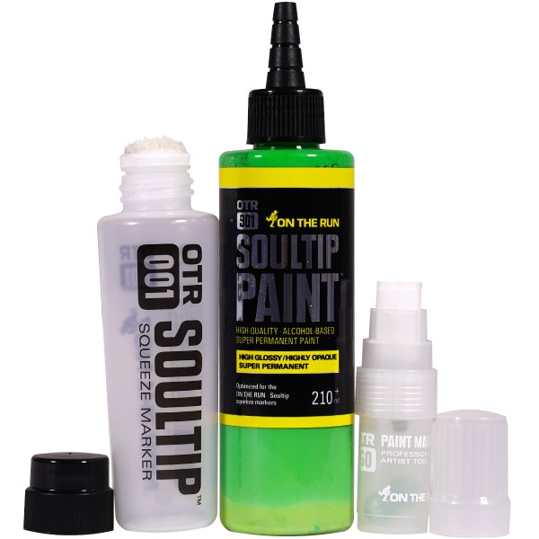 OTR.901 "Soultip Paint (210ml)" + Empty Marker 3er Set 2 - Light Green