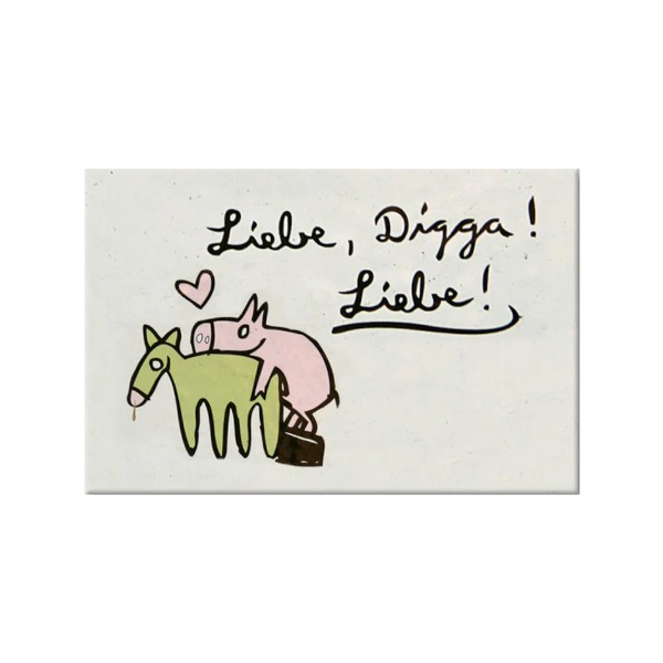 Kühlschrankmagnet "Notes Of Berlin - Liebe, Digga! Liebe!" (80x54mm)