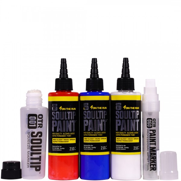 OTR.901 "Soultip Paint Refill (210ml)" + Empty Marker 5er Set 7