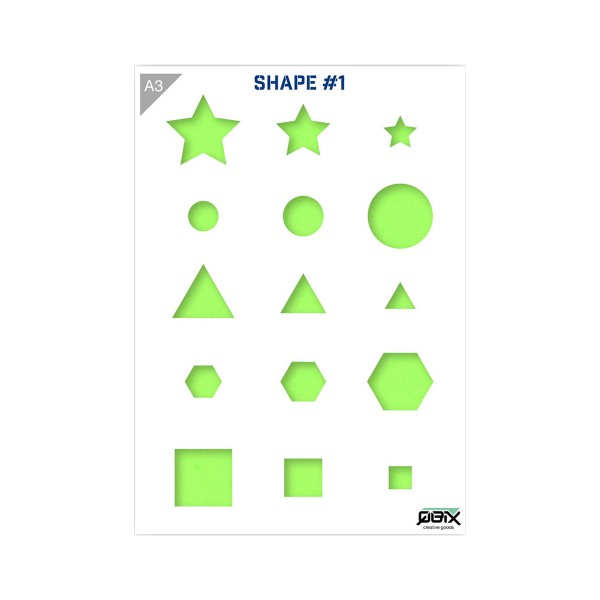 Plastikschablone "Shapes #1 - Primary Shapes" A3
