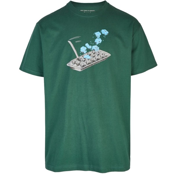 Cleptomanicx Boxy T-Shirt "Cubes" Evergreen