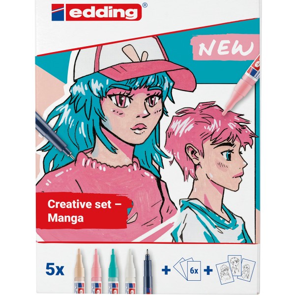 Edding "1800-5300 Manga" Acrylmarker 5er Set (0,7-2mm)