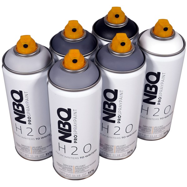 NBQ "H2O" Water Based Sixpack Grey (6x400ml)