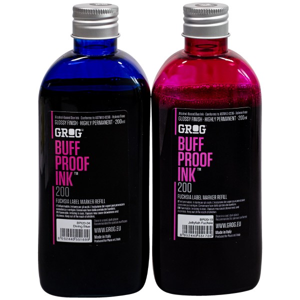 Grog "Buff Proof Ink Refill Set - Blue & Fuchsia" (2x200ml)