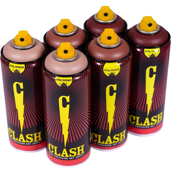 Clash "Paint Multi Color Sixpack Mokka Tones" (6x400ml)