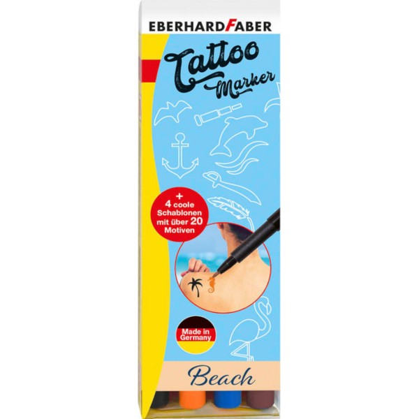 Eberhard Faber "Beach" Tattoomarker 4er Set (2,0mm)