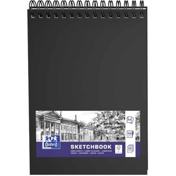 Oxford "Sketchbook" A4 Schwarz