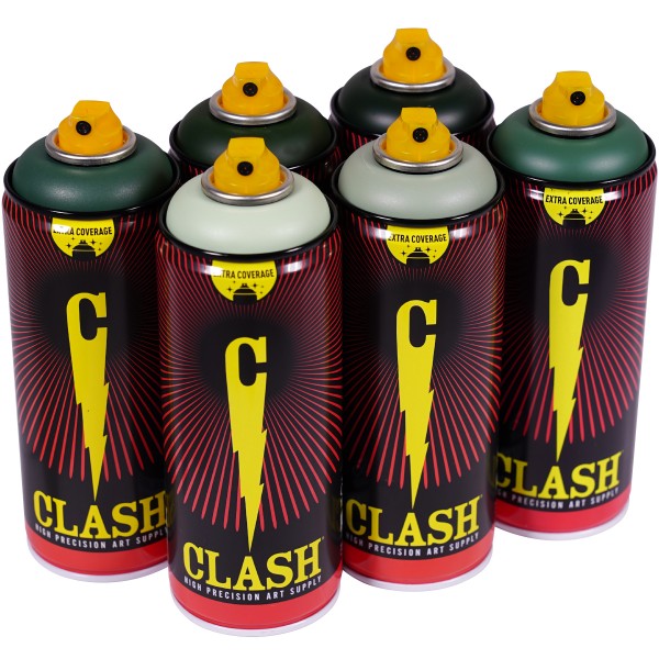 Clash "Paint Multi Color Sixpack Jungle Fear Tones" (6x400ml)