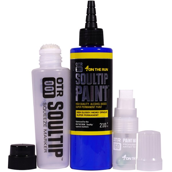 OTR.901 "Soultip Paint (210ml)" + Empty Marker 3er Set 2 - Royal Blue