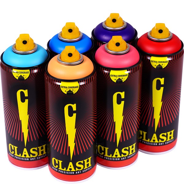 Clash "Paint Multi Color Sixpack Fire Water Burn Tones" (6x400ml)