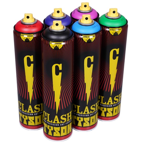 Clash Paint "Tyson Sixpack - Trashy Colors" (6x600ml)