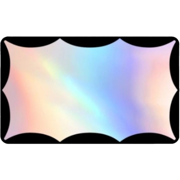 Mr. Eggshell Sticker "Wavy Holographic" 50 Stk. (6x10cm) Black