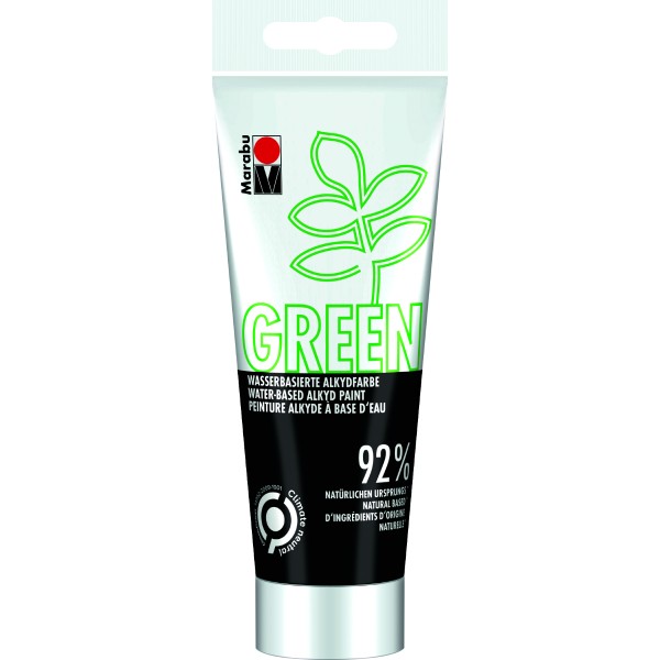 Marabu Green "Wasserbasierte Alkydfarbe" Black (100ml)
