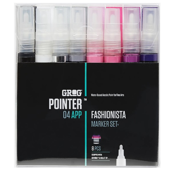 Grog "Pointer 04 APP" Fashionista 8er Marker Set (4mm)