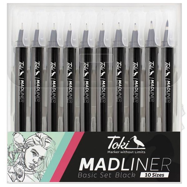 Toki "Madliner"10er Set Fineliner Basic