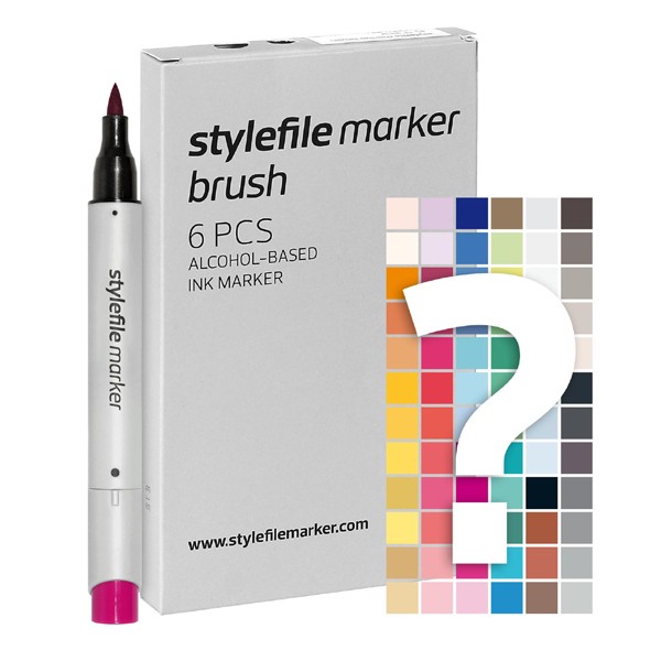 Stylefile Brush Marker "6er Tryout Set"