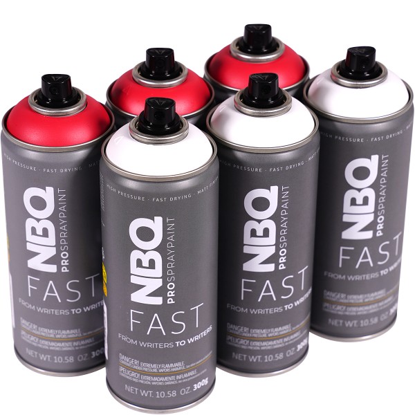 NBQ "New Fast" Sixpack White + N76 Capicua Red (6x400ml)