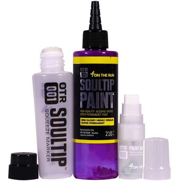 OTR.901 "Soultip Paint (210ml)" + Empty Marker 3er Set 2 - Violet