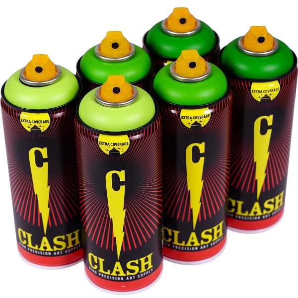 Clash "Paint Multi Color Sixpack Grass Tones" (6x400ml)