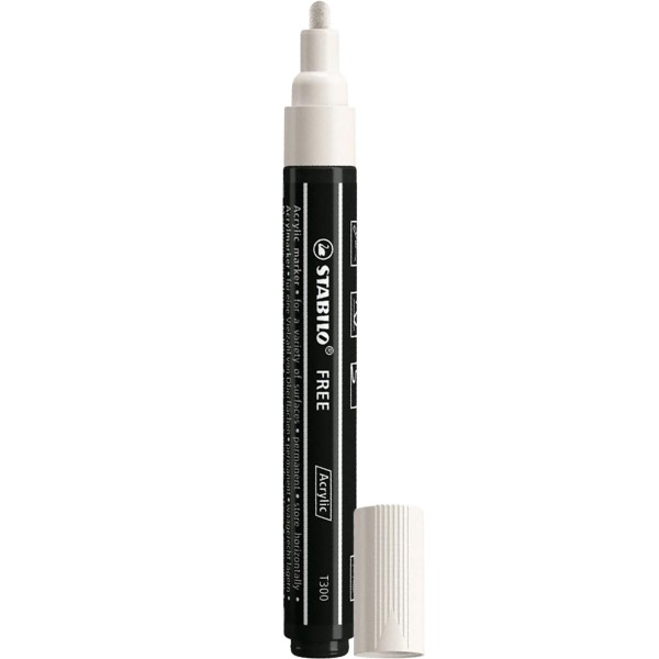 Stabilo "Acrylmarker Free T300" (2-3mm) White