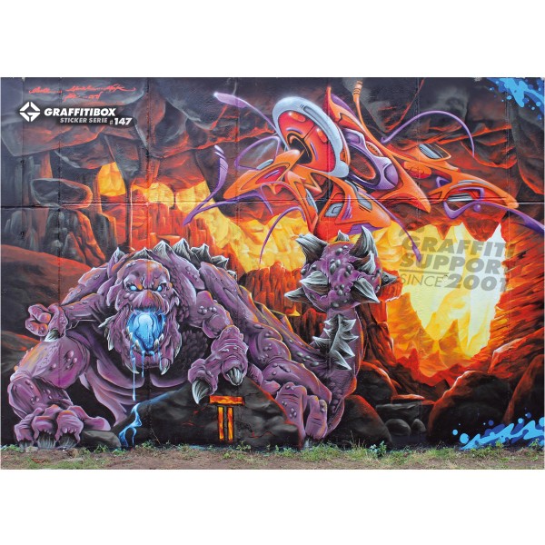 Super Deal "Purple Fighter" Gbox Sticker Serie #147 (10x15cm)