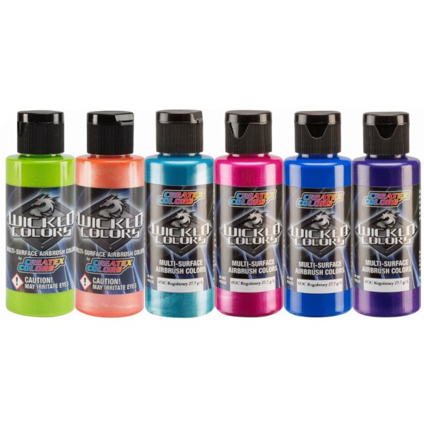Createx "Wicked Colors - W134-02 Electric Tropics 6er Set" (6x60ml)